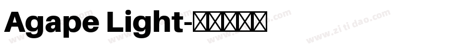 Agape Light字体转换